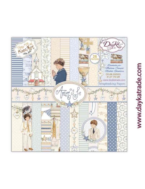 kit scrap "amor y fe" comunión azules
