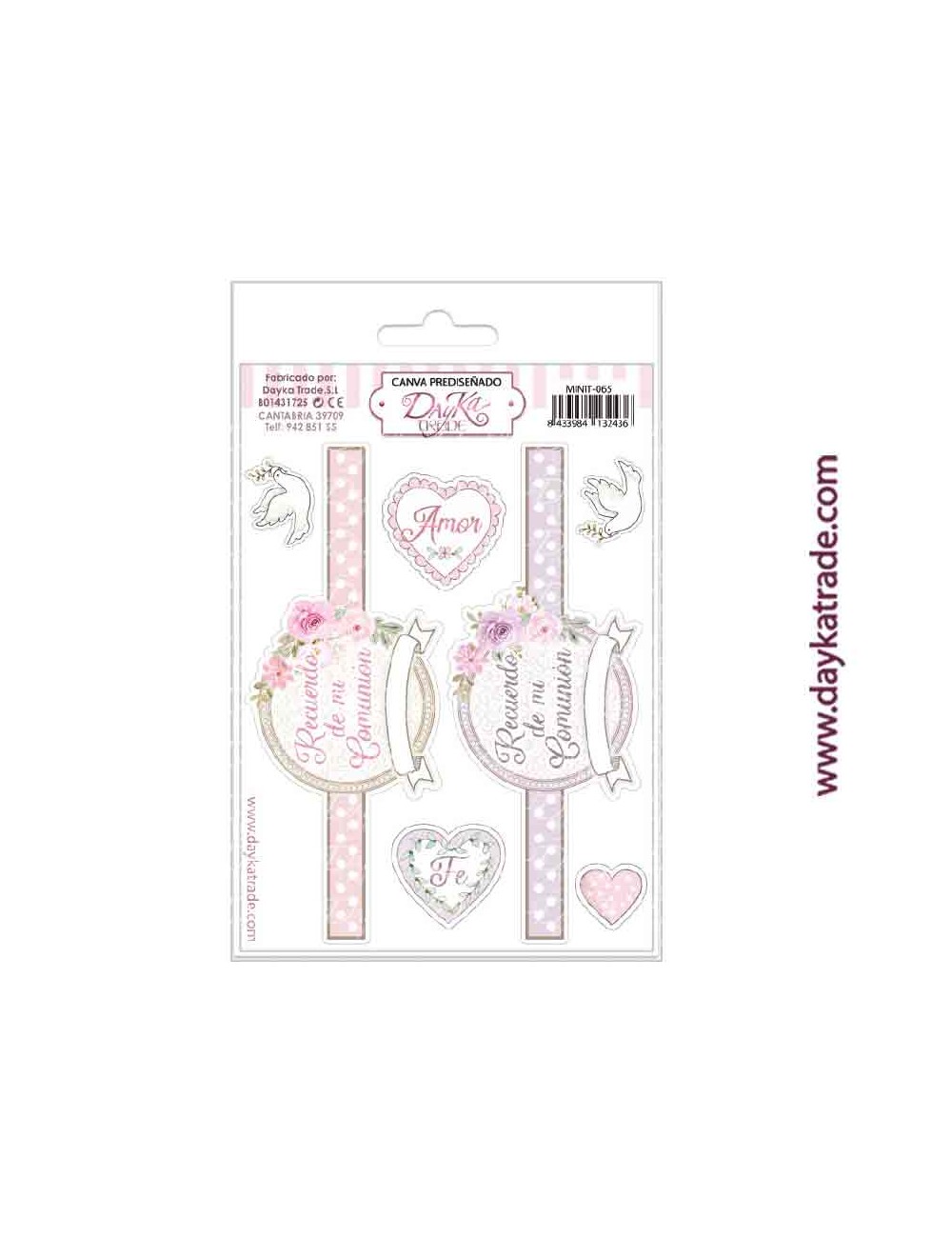 Tela para scrapbooking y etiquetas mi primera comunión rosas