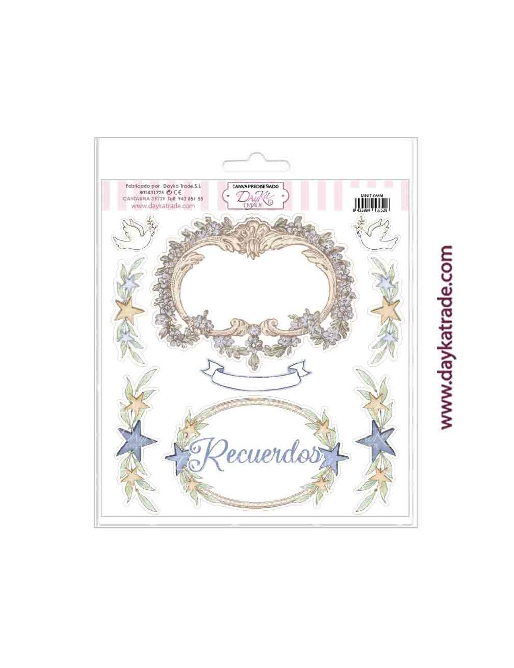 Tela para scrapbooking y etiquetas mi primera comunión azules