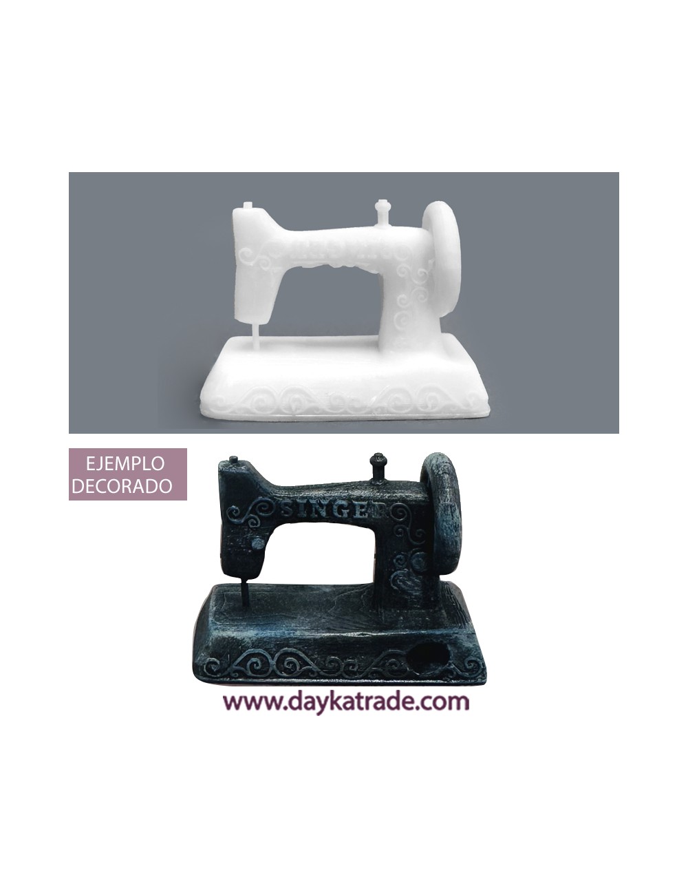 Figura de resina de máquina de coser