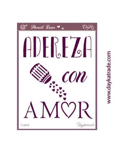 Stencil A4 "adereza con amor"