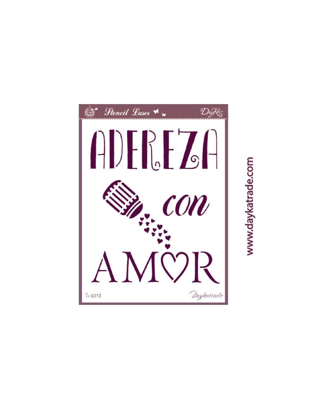Stencil A4 "adereza con amor"