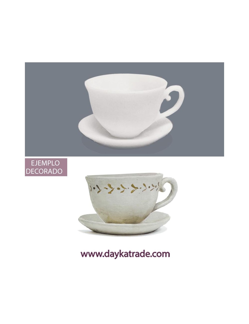 figura de resina de taza entera