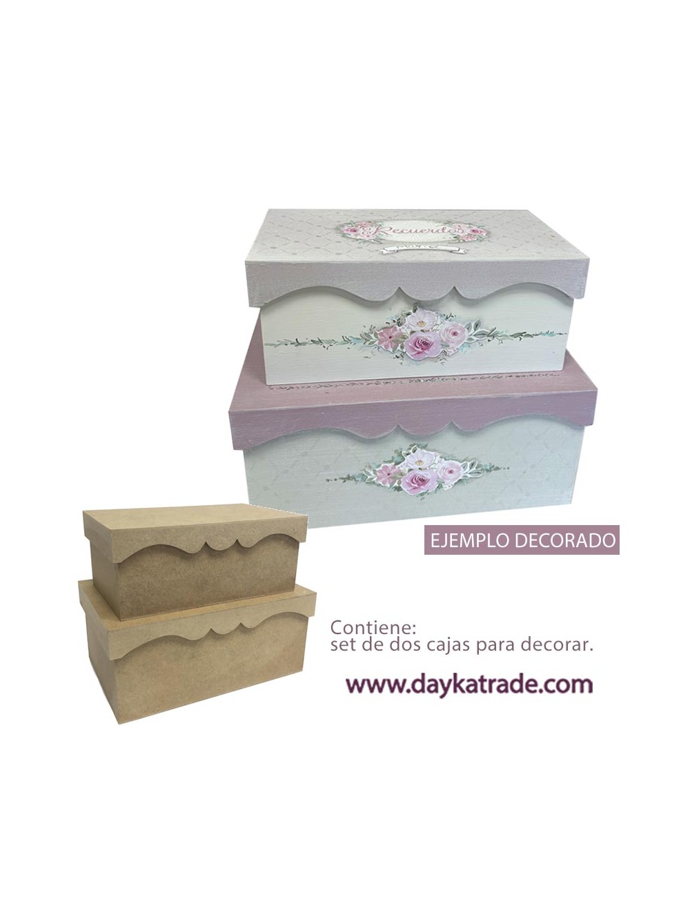 Set de  cajas rectangulares dm