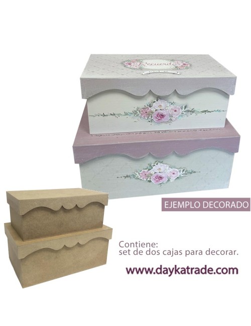 Set de  cajas rectangulares dm