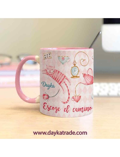 Taza pintada Alicia