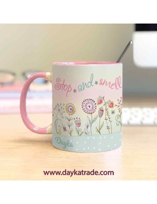 Taza pintada be happy