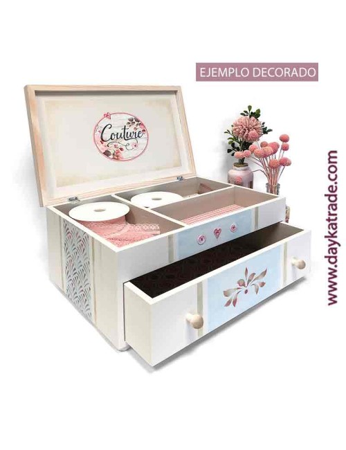 Caja costurero con tela pre-diseñada