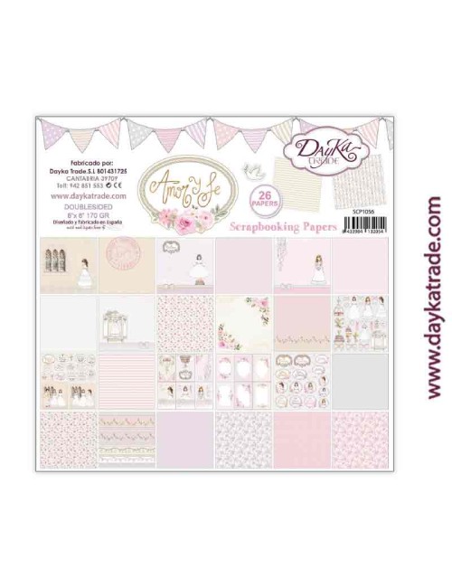 kit scrap "amor y fe" comunión rosas