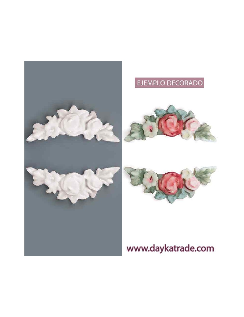 Set de dos orlas de flores