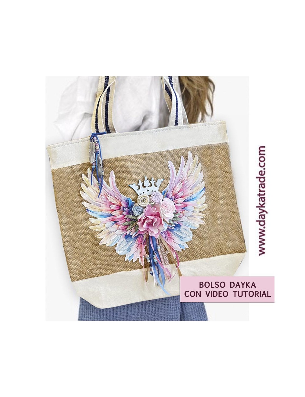 Bolso flores foam con corona