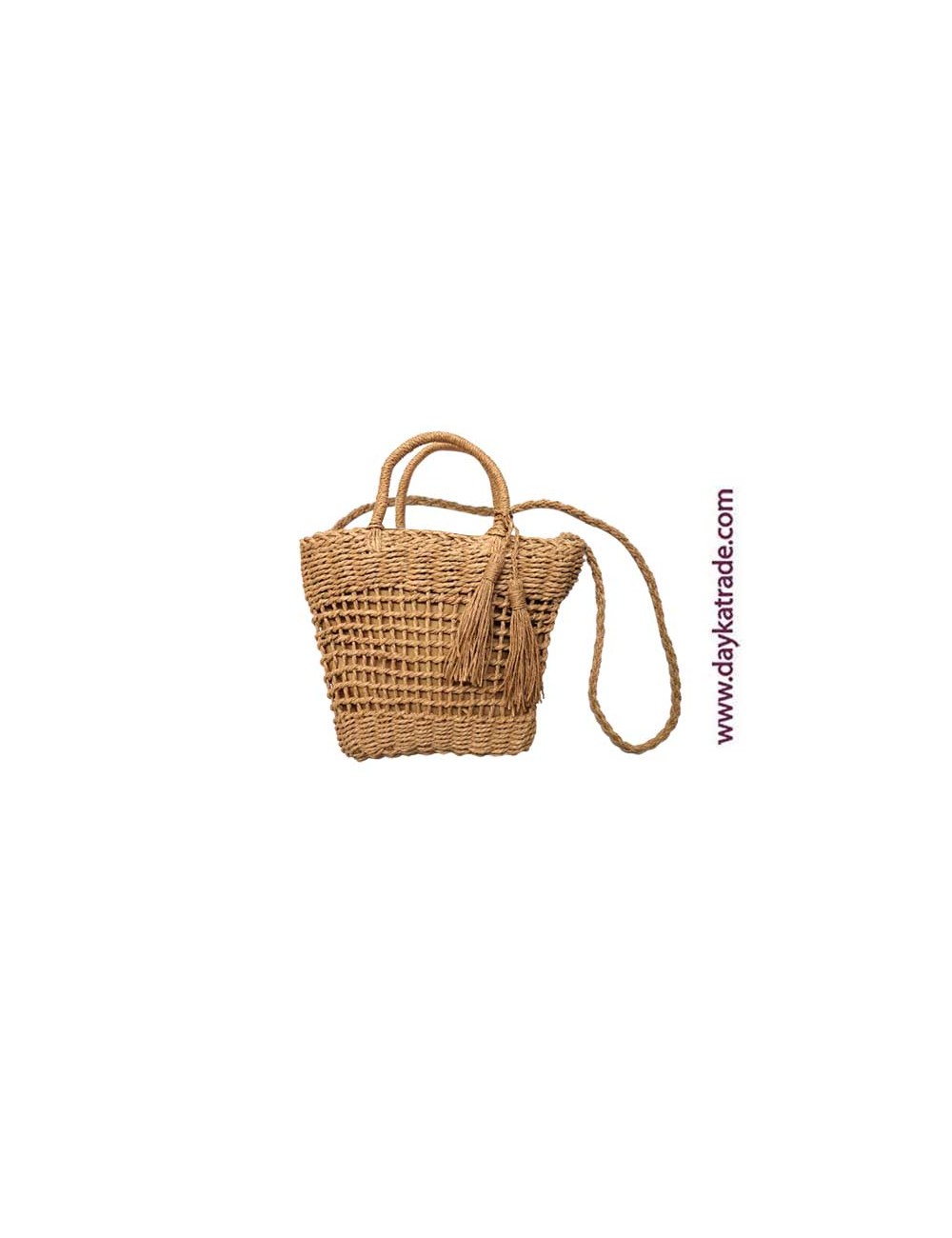 Bolso bolso fibra natural camel