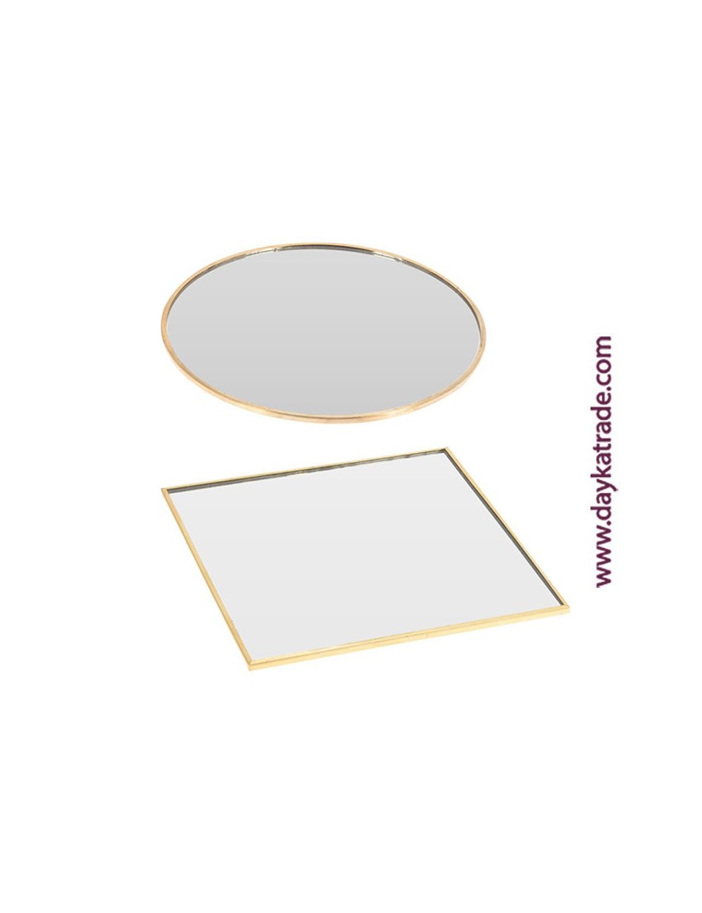 Set de platos espejo oro