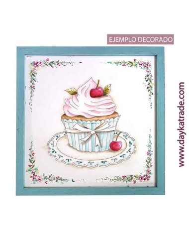 Lienzo cupcake con cereza