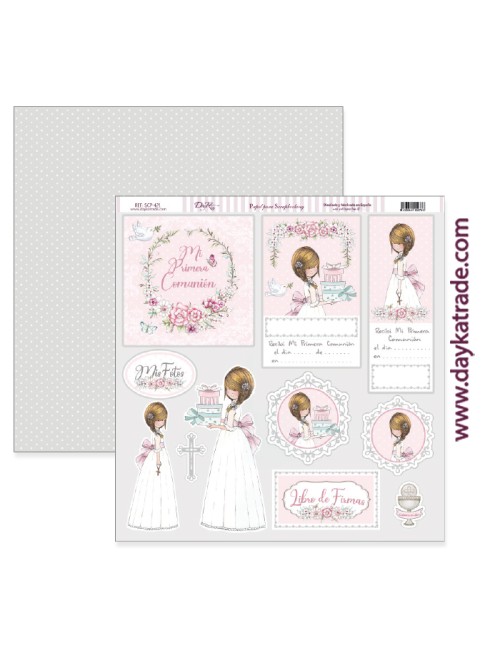 Comunion Para Papel Scrap Niña Regalos