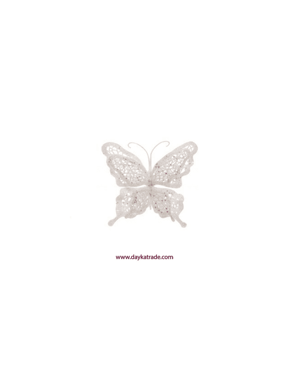 Mariposa con brillantina y clip