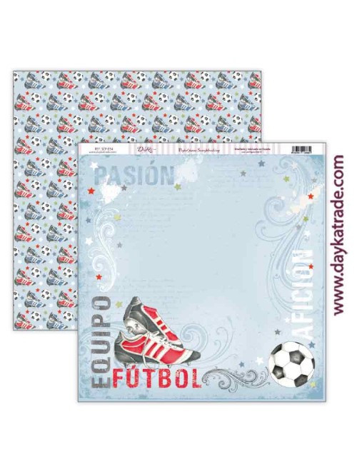 Kit de papeles para Scrapbooking ?Pasión por el fútbol?