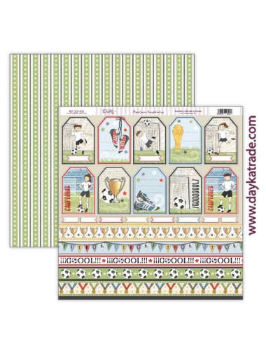 Kit de papeles para Scrapbooking ?Pasión por el fútbol?