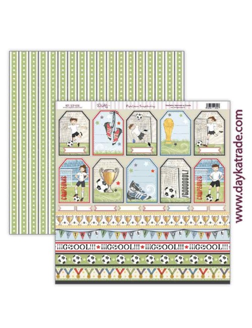 Kit de papeles para Scrapbooking ?Pasión por el fútbol?