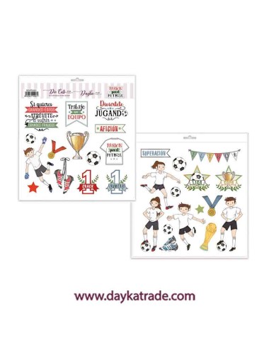 Kit de papeles para Scrapbooking ?Pasión por el fútbol?