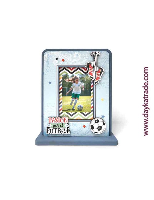 Portafotos fútbol pintado