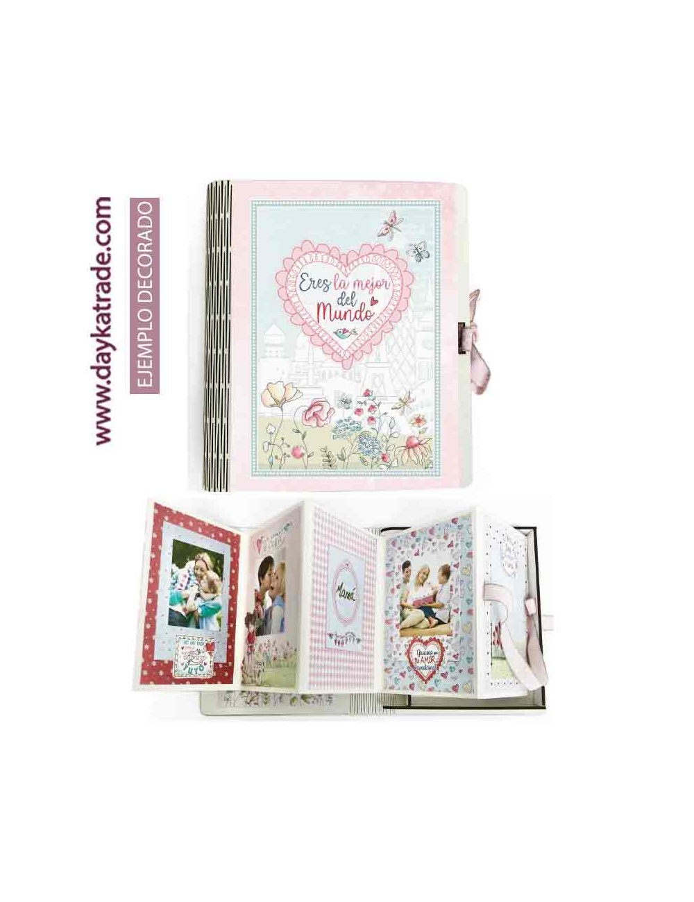Caja libro con desplegables "eres la mejor del mundo"