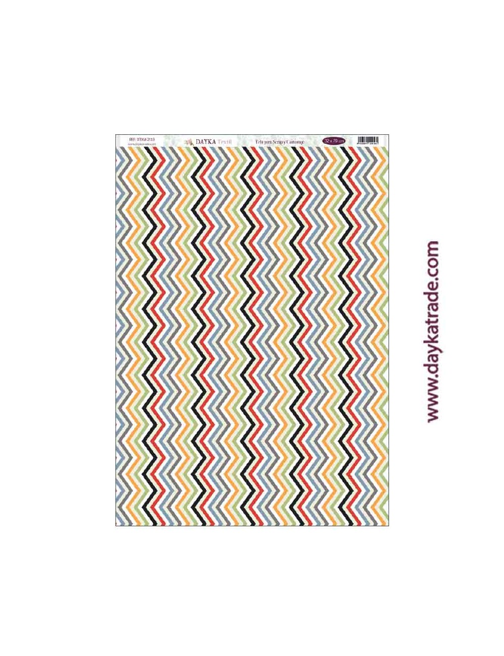 Tela para scrap y cartonaje - rayas de colores