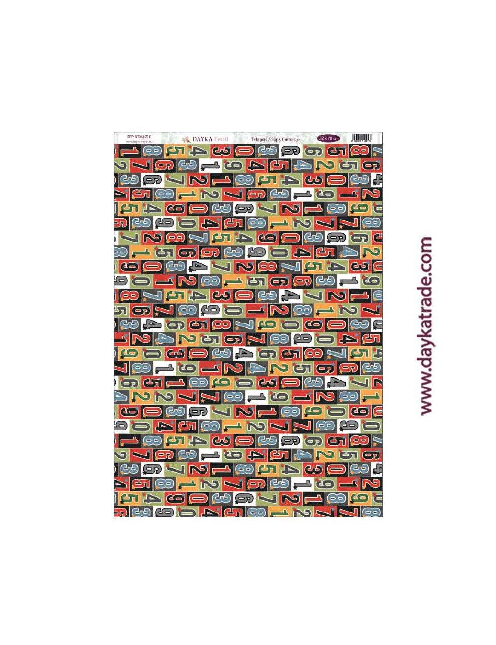 Tela para scrap y cartonaje - números