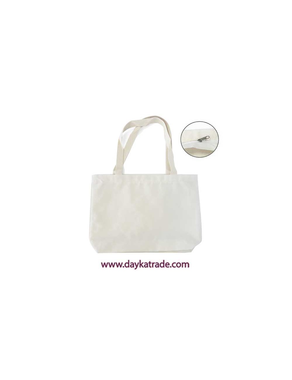 Tote playa crema con creamallera