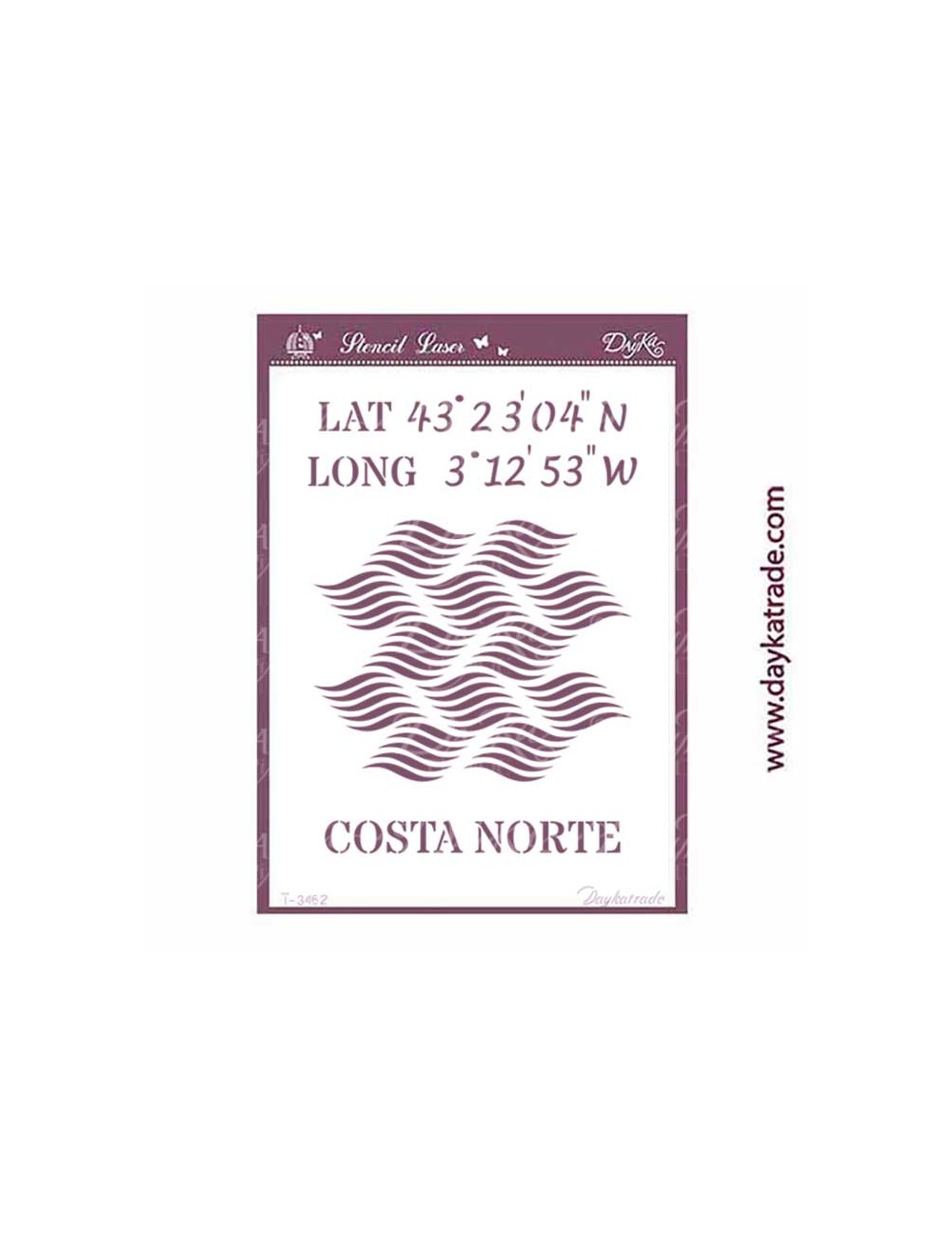 Stencil A4 dayka con fondo y texto