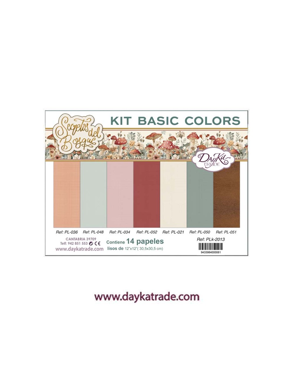 Kit de papeles basic colors colección "Secretos del bosque"