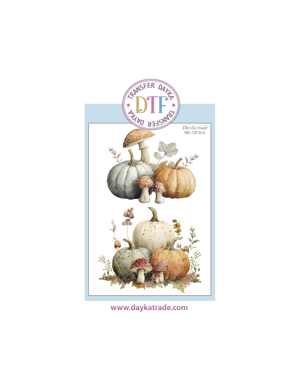  Transferencia textil setas y calabazas